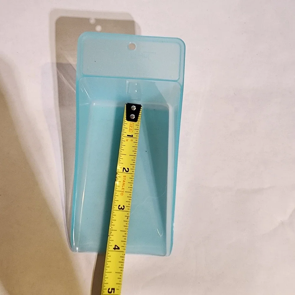☀️ Vintage Tupperware Sugar Flour Wedge Scoops‎ Flat Bottoms RARE Clear Blue